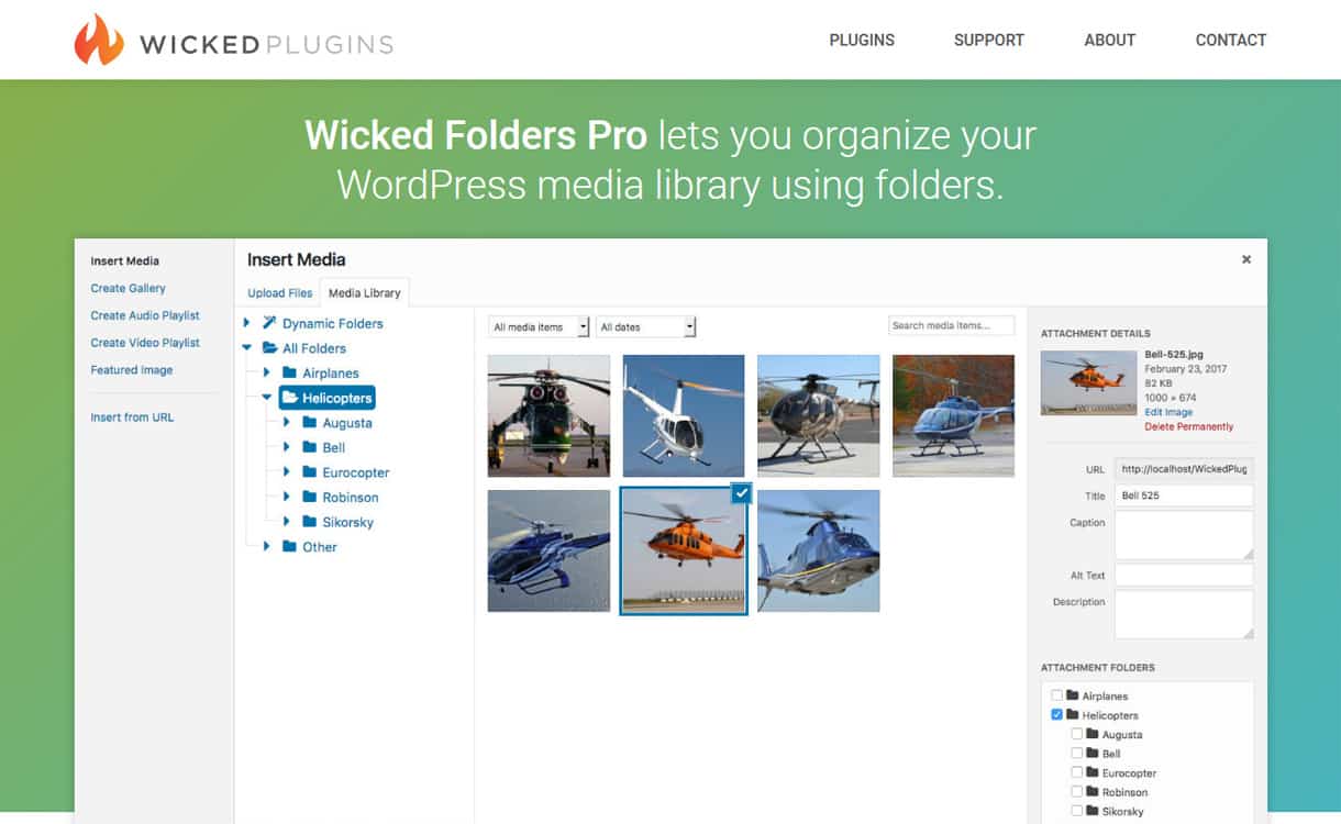 Wicked Folders Pro - افزونه های مدیریت رسانه وردپرس