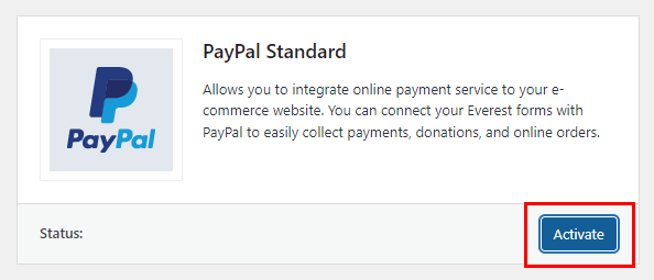 افزونه PayPal را فعال کنید